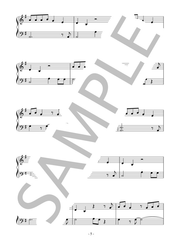Shake It Off(入門～初級）：テイラー・スウィフト (Taylor Swift) / ピアノソロ 入門〜初級 - サンプル譜面 5/5