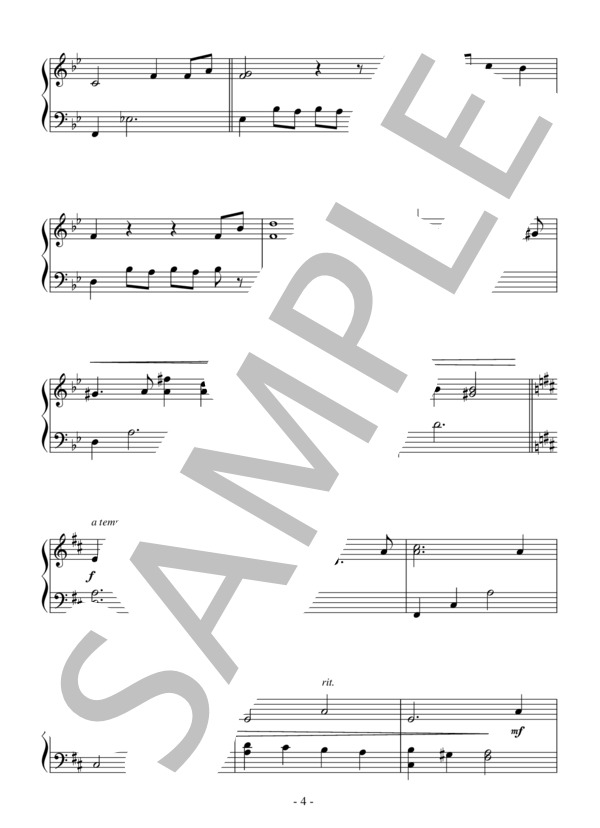 Days in the Sun(初級）：ディズニー映画「美女と野獣」(2017)OST (アラン・メンケン) / ピアノソロ 初級 - サンプル譜面 4/5