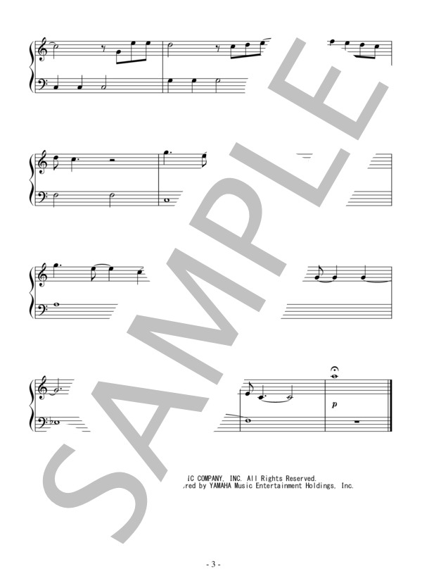 Let It Go(入門）：ディズニー映画「アナと雪の女王」OST (ANDERSON LOPEZ KRISTEN) / ピアノソロ 入門 - サンプル譜面 3/3