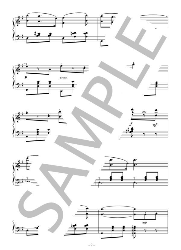 バレエ「ラ・バヤデール」影の王国より 第2Va.(中級）：ミンクス (レオン・ミンクス) / ピアノソロ 中級 - サンプル譜面 2/4