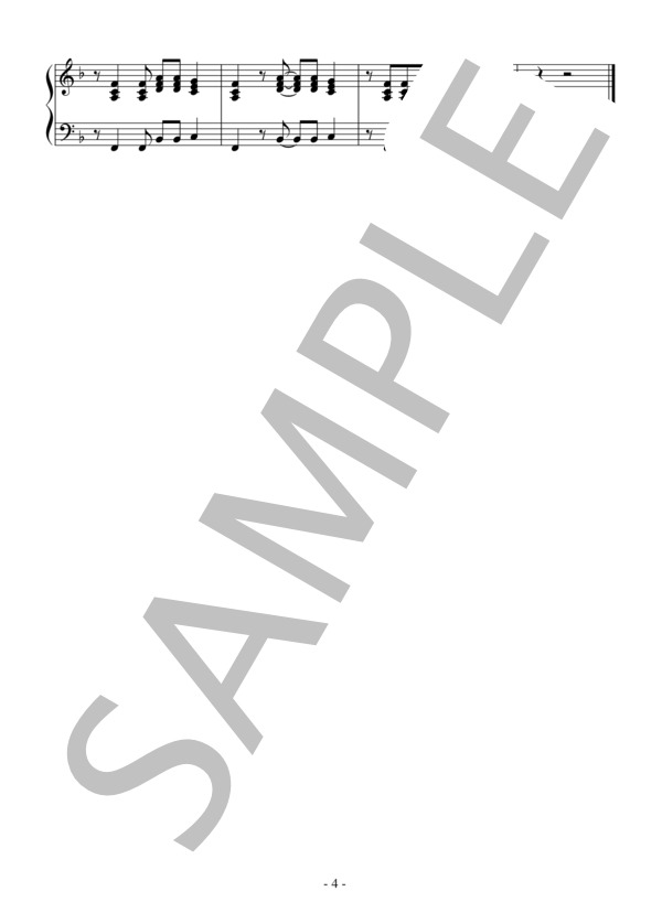 荒野の七人（中級 Short Ver.)：映画「荒野の七人」OST (BERNSTEIN・ELMER) / ピアノソロ 中級 - サンプル譜面 4/4