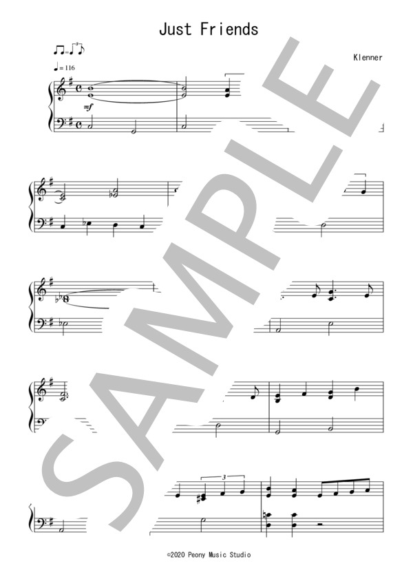 楽譜】Just Friends 初級 ：ジャズ / ジョン・クレナー (ピアノソロ