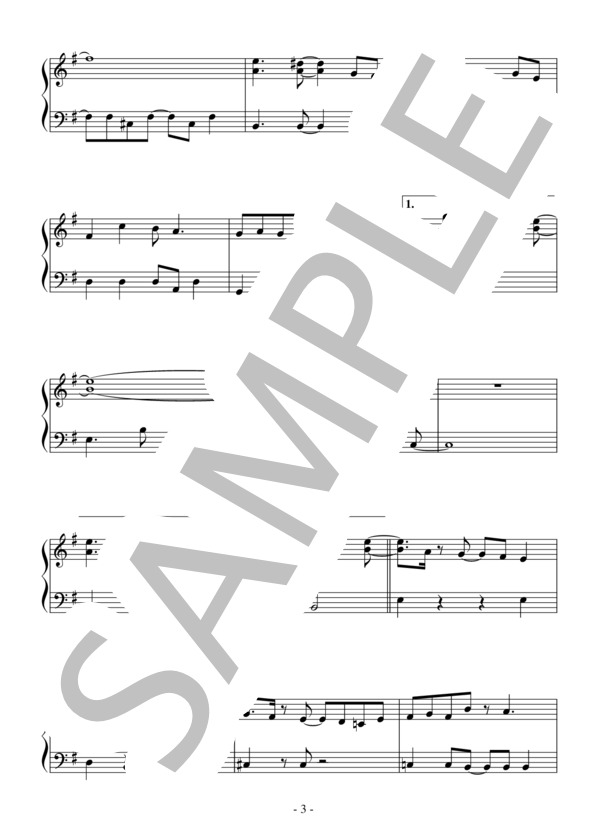 「名探偵コナン」メイン・テーマ（初級）：アニメ「名探偵コナン」OST (大野 克夫) / ピアノソロ 初級 - サンプル譜面 3/4