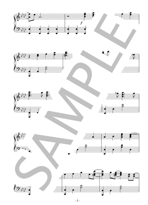 PRETENDER(中級）：Official髭男dism / ピアノソロ 中級 - サンプル譜面 5/5