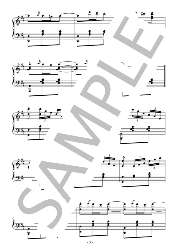 バレエ「海賊」花園の場よりオダリスク第3Va.(中級）：アダン (アドルフ＝シャルル・アダン) / ピアノソロ 中級 - サンプル譜面 3/4