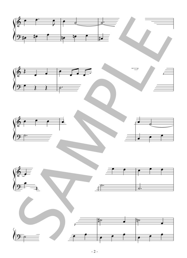 That's Amore(入門～初級）：ディーン・マーティン / ピアノソロ 入門〜初級 - サンプル譜面 2/4