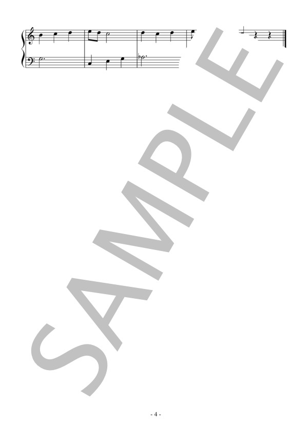 That's Amore(入門～初級）：ディーン・マーティン / ピアノソロ 入門〜初級 - サンプル譜面 4/4