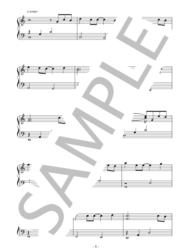 Hero(初級）：マライア・キャリー / ピアノソロ 初級 - サンプル譜面 5/5