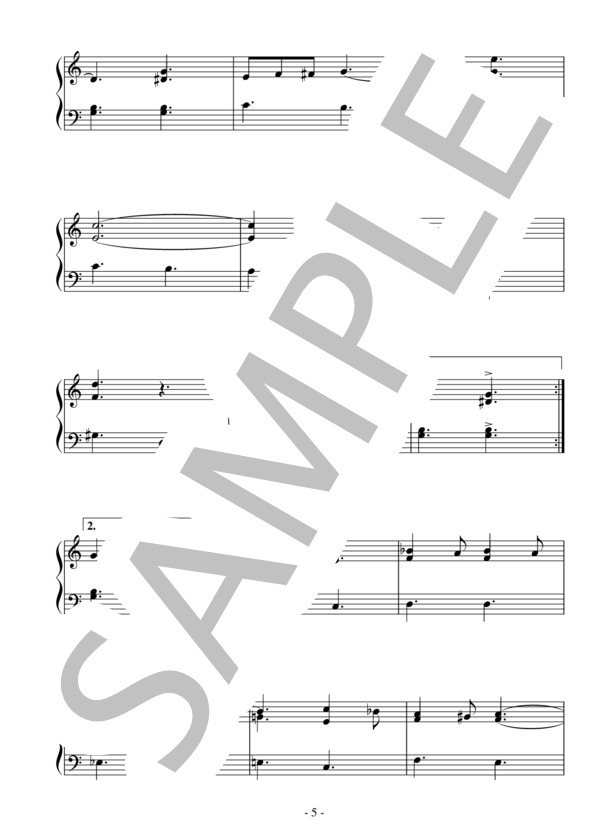 オリバーのマーチ（初級）：映画「オリバー！」OST (ライオネル・バート) / ピアノソロ 初級 - サンプル譜面 5/5