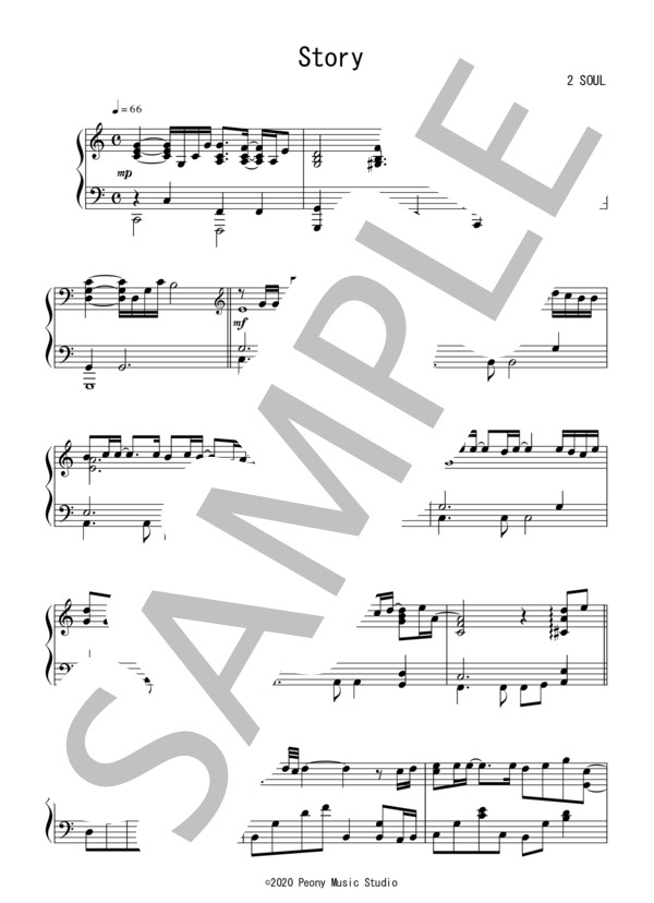 Story(中級）：AI / ピアノソロ 中級 - サンプル譜面 1/5