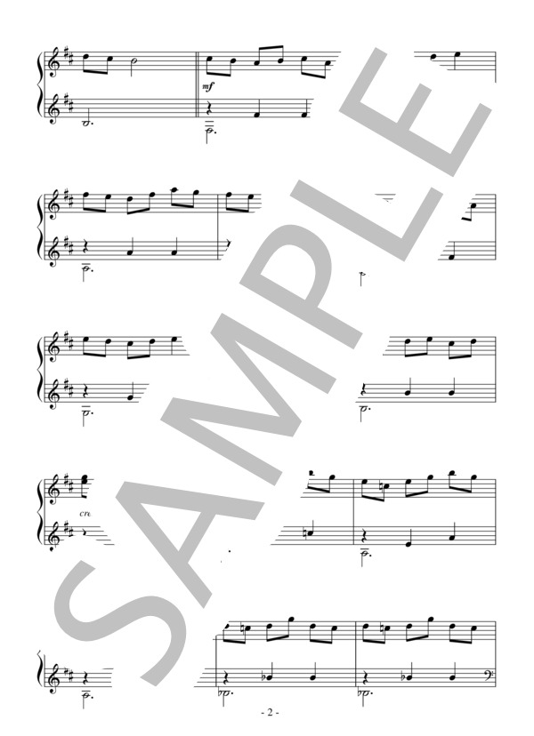 秋祭り（初級）：映画「君の名は。」OST (RADWIMPS) / ピアノソロ 初級 - サンプル譜面 2/3