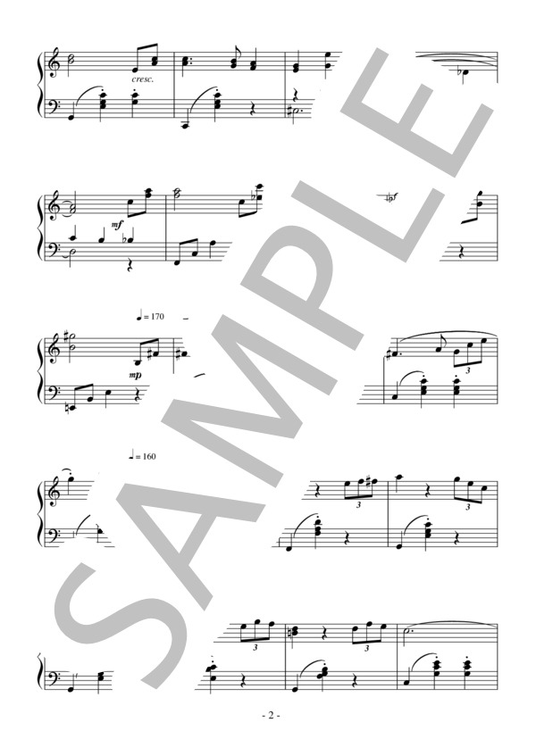 歌劇「ばらの騎士」よりワルツ（初級）：リヒャルト・シュトラウス / ピアノソロ 初級 - サンプル譜面 2/3