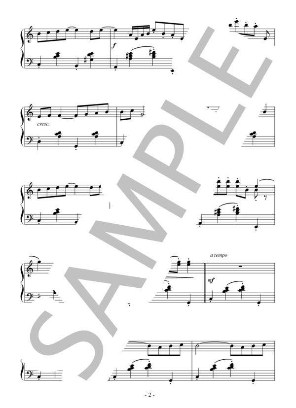 キハル（初～中級）：アニメ「赤髪の白雪姫」OST (大島 ミチル) / ピアノソロ 初〜中級 - サンプル譜面 2/3