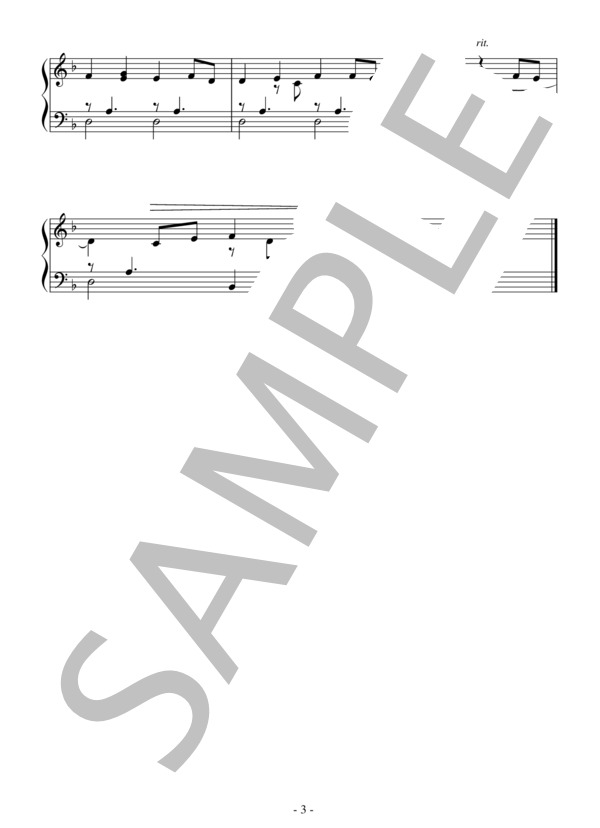 空蝉（初級）：アニメ「ナルト－NARUTO－疾風伝」OST (高梨 康治) / ピアノソロ 初級 - サンプル譜面 3/3