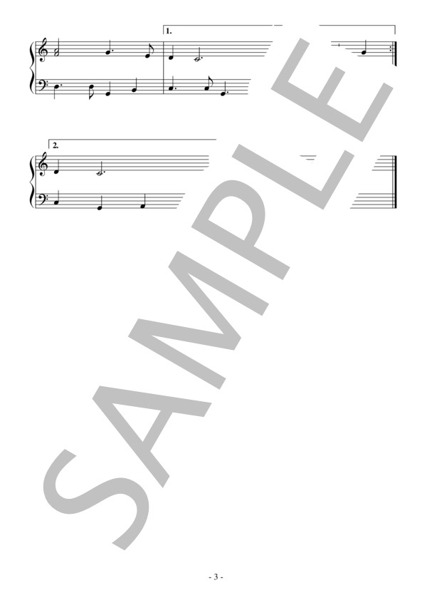 ジャンバラヤ（入門～初級）：ハンク・ウィリアムス / ピアノソロ 入門〜初級 - サンプル譜面 3/3