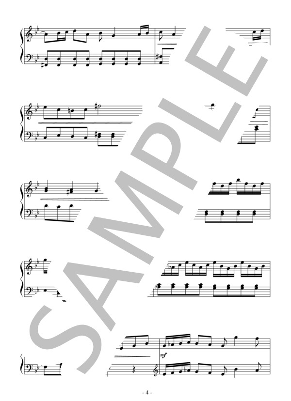 シバの女王の入城（中級）：ヘンデル (ゲオルグ・フリードリヒ・ヘンデル) / ピアノソロ 中級 - サンプル譜面 4/5