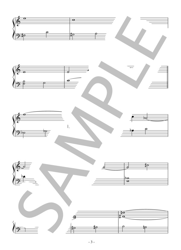 Cherokee(初級）：ジャズ (レイ・ノーブル) / ピアノソロ 初級 - サンプル譜面 3/5