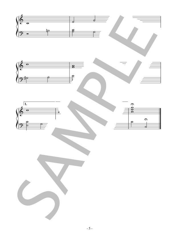 Cherokee(初級）：ジャズ (レイ・ノーブル) / ピアノソロ 初級 - サンプル譜面 5/5