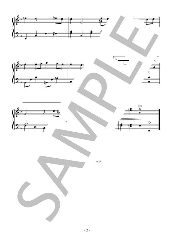 Mona Lisa(初級）：ナット・キング・コール (NAT KING COLE) / ピアノソロ 初級 - サンプル譜面 2/2