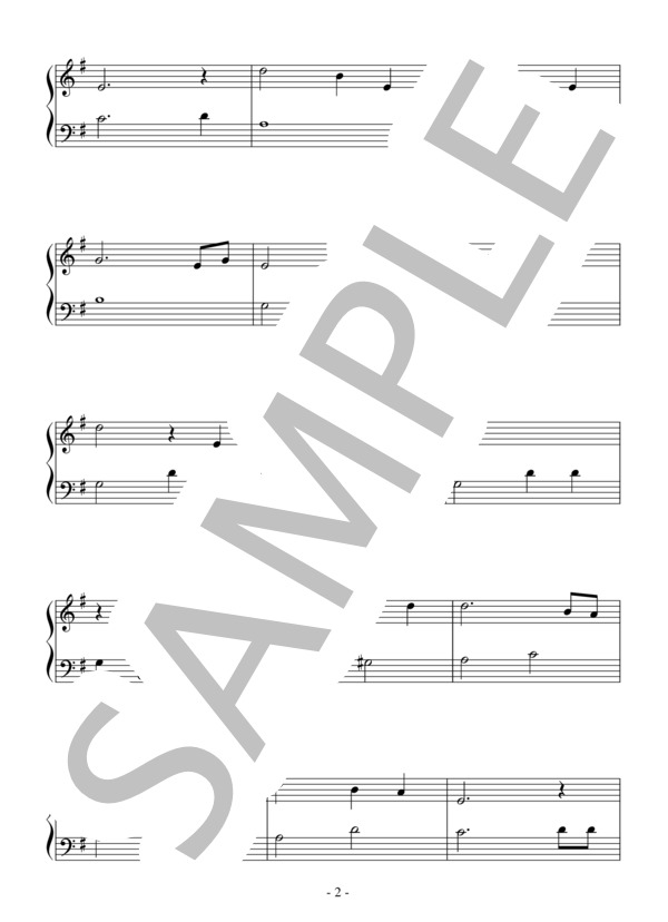 雨に歌えば（入門）：映画「雨に唄えば」OST (ジーン・ケリー) / ピアノソロ 入門 - サンプル譜面 2/3