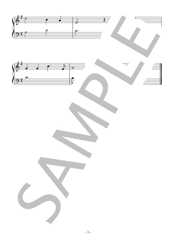 雨に歌えば（入門）：映画「雨に唄えば」OST (ジーン・ケリー) / ピアノソロ 入門 - サンプル譜面 3/3