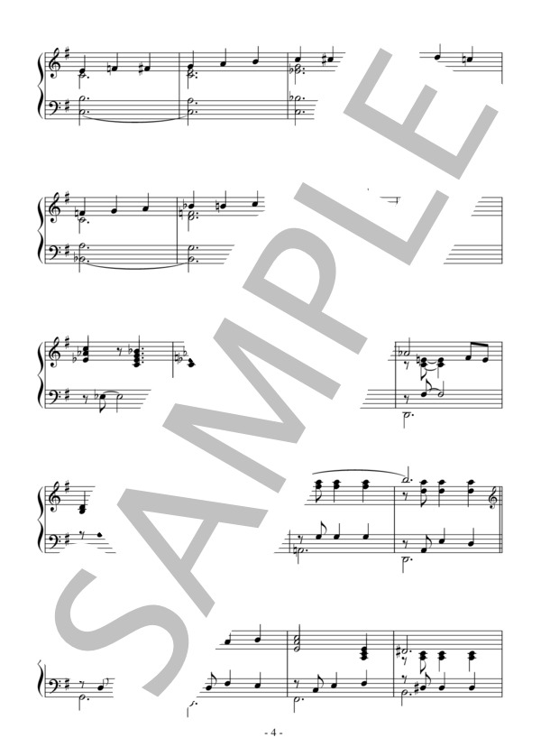 Bluesette(中級）：トゥーツ・シールマンス / ピアノソロ 中級 - サンプル譜面 4/5