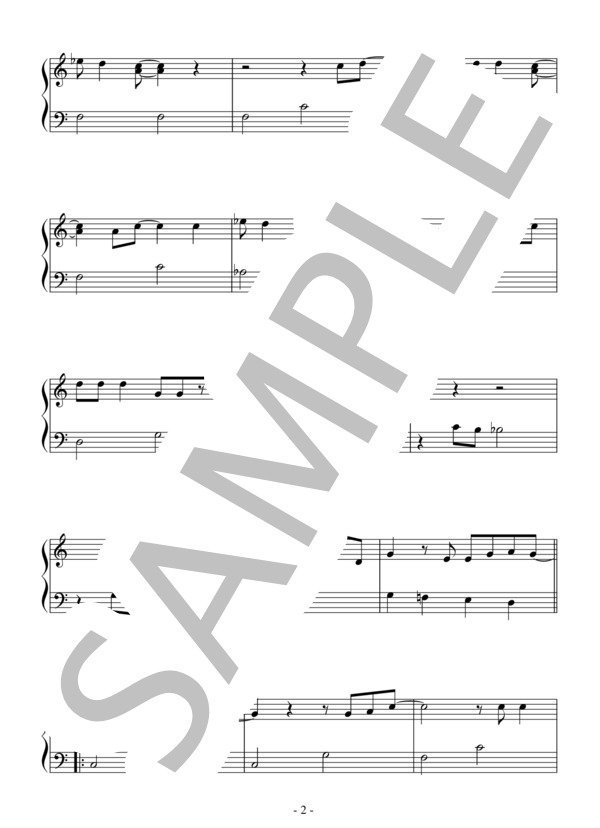 愛という名の欲望（入門～初級）：クイーン / ピアノソロ 入門〜初級 - サンプル譜面 2/5