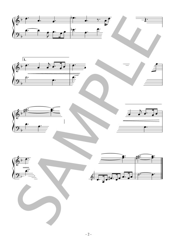 ワルキューレの騎行（入門～初級）：ワーグナー (リヒャルト・ワーグナー) / ピアノソロ 入門〜初級 - サンプル譜面 2/2