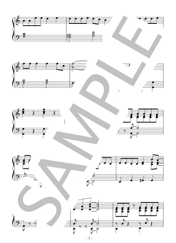 チカっとチカ千花っ（初～中級 TVサイズ）：アニメ「かぐや様は告らせたい～天才たちの恋愛頭脳戦～」ED (福島 節) / ピアノソロ 初〜中級 - サンプル譜面 3/5