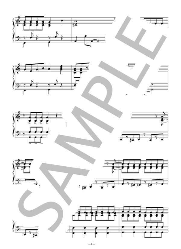 チカっとチカ千花っ（初～中級 TVサイズ）：アニメ「かぐや様は告らせたい～天才たちの恋愛頭脳戦～」ED (福島 節) / ピアノソロ 初〜中級 - サンプル譜面 4/5