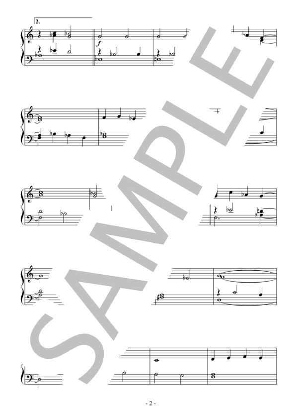 今宵の君は（初級）：映画「有頂天時代」OST (ジェローム・カーン) / ピアノソロ 初級 - サンプル譜面 2/3