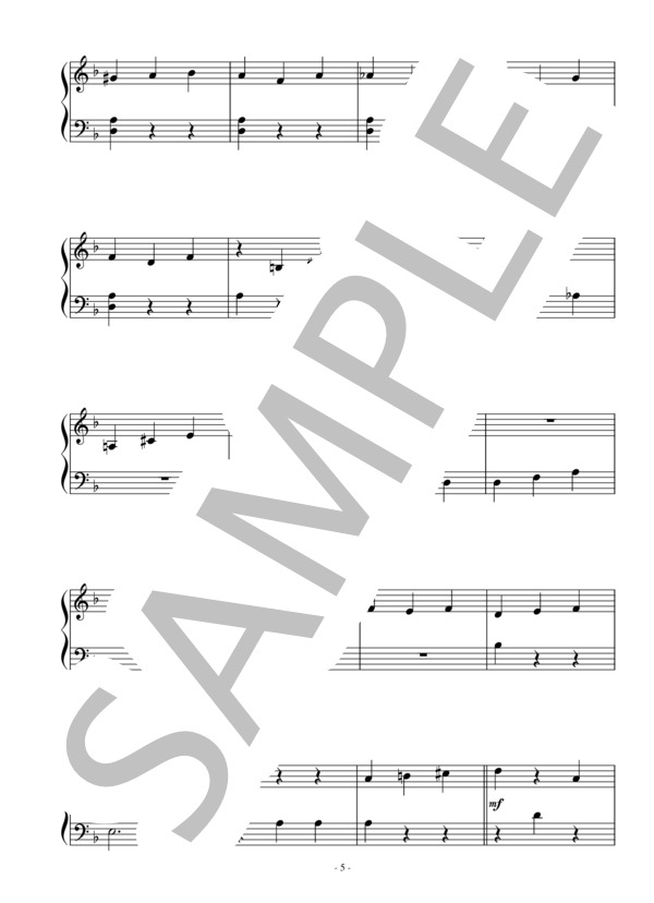 奇跡の法廷（入門～初級）：ディズニー映画「ノートルダムの鐘」OST / ピアノソロ 入門〜初級 - サンプル譜面 5/5