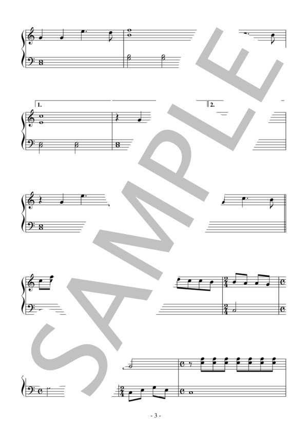 I Have a Dream(入門～初級）：ABBA / ピアノソロ 入門〜初級 - サンプル譜面 3/5