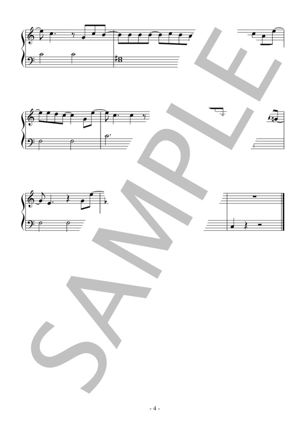 You're Welcome(入門～初級）；ディズニー映画「モアナと伝説の海」OST (リン＝マニュエル・ミランダ) / ピアノソロ 入門〜初級 - サンプル譜面 4/4