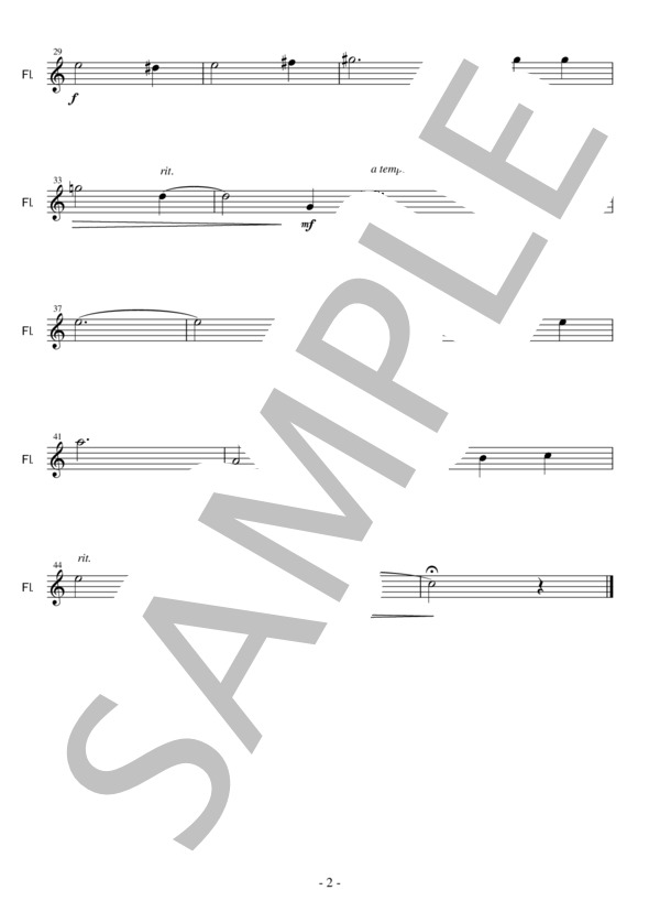 愛の夢(Fl＆Pf  初級）：リスト (フランツ・リスト) / アンサンブルピアノ＋他楽器 初級 - サンプル譜面 5/5