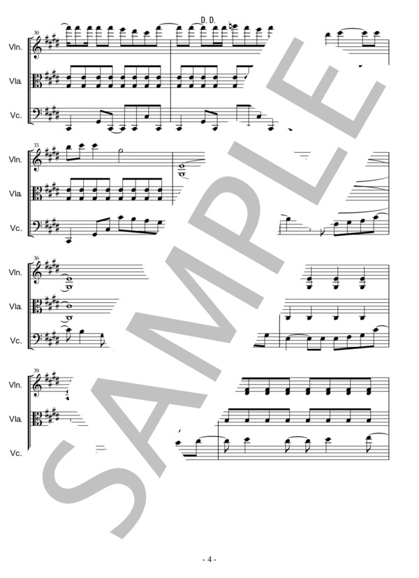 D.D. (SnowMan) / アンサンブル弦楽 中〜上級 - サンプル譜面 4/5