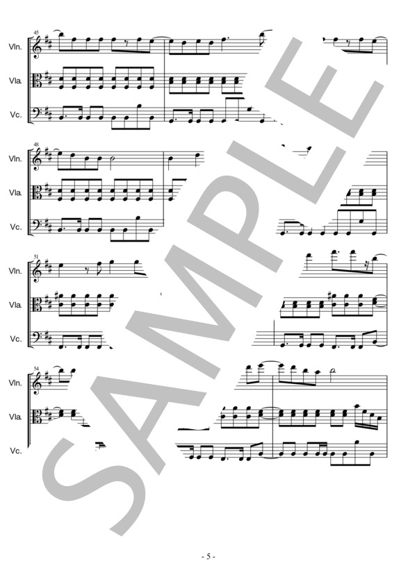 パンダヒーロー (GUMI) / アンサンブル弦楽 中〜上級 - サンプル譜面 5/5