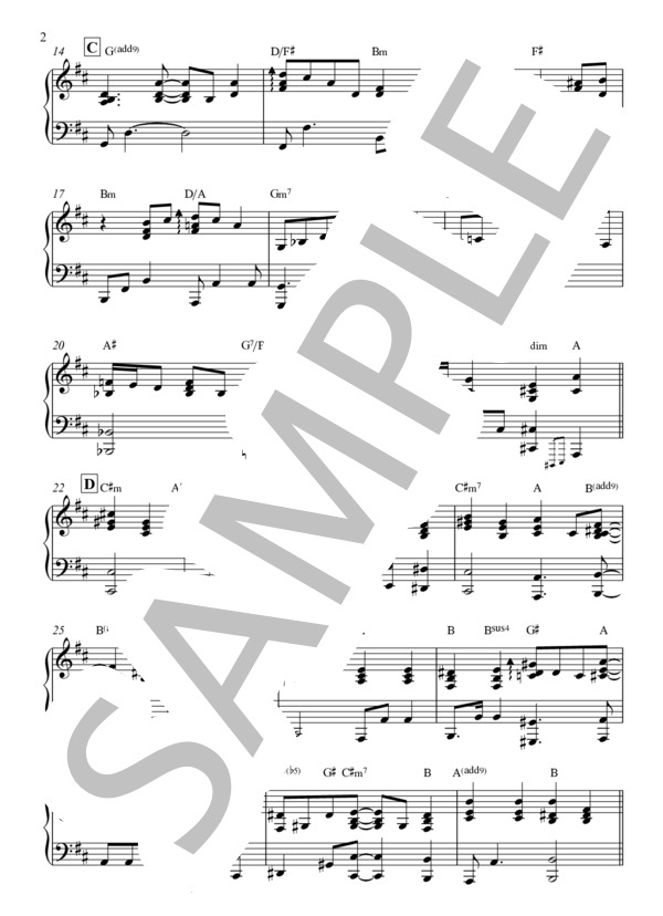 炎 (LiSA) / ピアノ伴奏 中級 - サンプル譜面 2/5