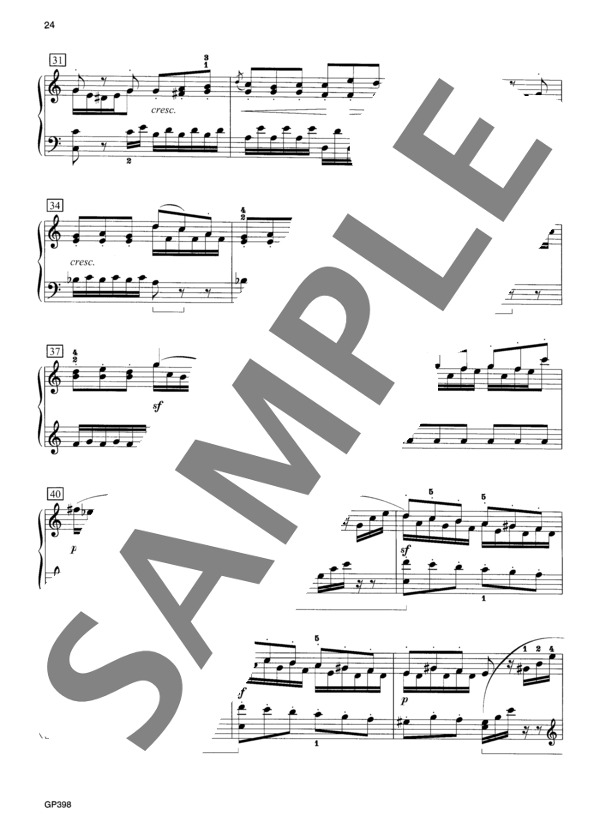 無言歌集 第6巻より 紡ぎ歌 Op. 67-4 (フェリックス・メンデルスゾーン) / ピアノソロ 中級 - サンプル譜面 4/5