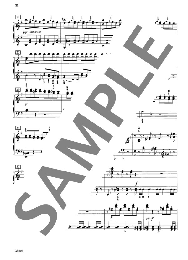 3つの幻想曲またはカプリスより 
スケルツォ ホ短調 Op.16-2 (フェリックス・メンデルスゾーン) / ピアノソロ 中級 - サンプル譜面 3/5