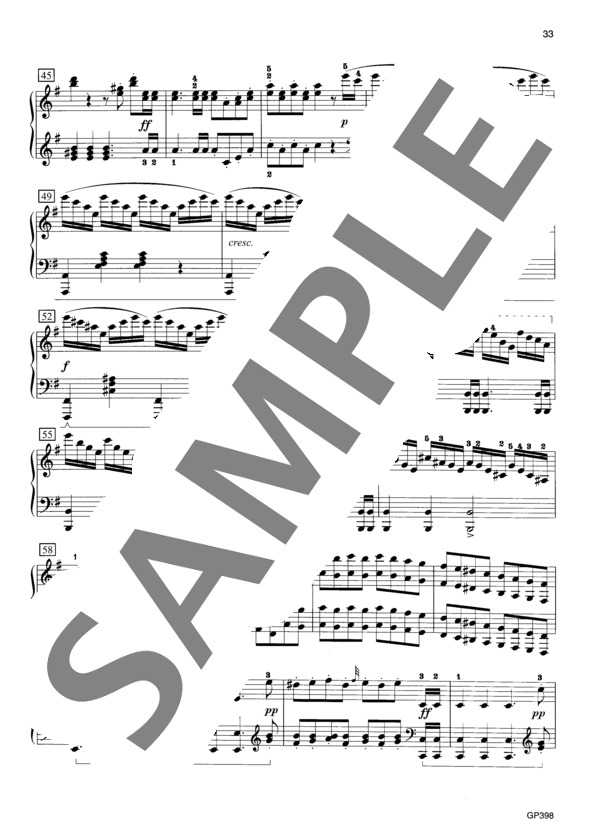 3つの幻想曲またはカプリスより 
スケルツォ ホ短調 Op.16-2 (フェリックス・メンデルスゾーン) / ピアノソロ 中級 - サンプル譜面 4/5