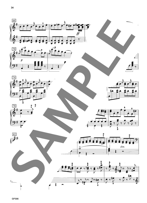 3つの幻想曲またはカプリスより 
スケルツォ ホ短調 Op.16-2 (フェリックス・メンデルスゾーン) / ピアノソロ 中級 - サンプル譜面 5/5