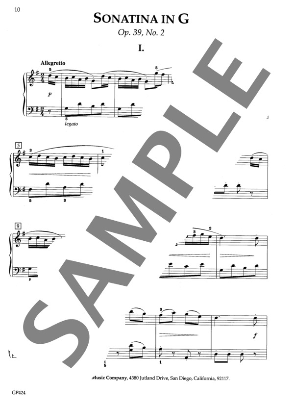 ソナチネ ト長調 Op.39-2 (フランク・ラインス) / ピアノソロ 初〜中級 - サンプル譜面 2/5