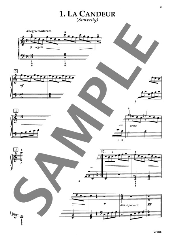 正直 ~「25の練習曲」より~ (ヨハン・フリートリッヒ・フランツ・ブルグミュラー) / ピアノソロ 初〜中級 - サンプル譜面 2/2