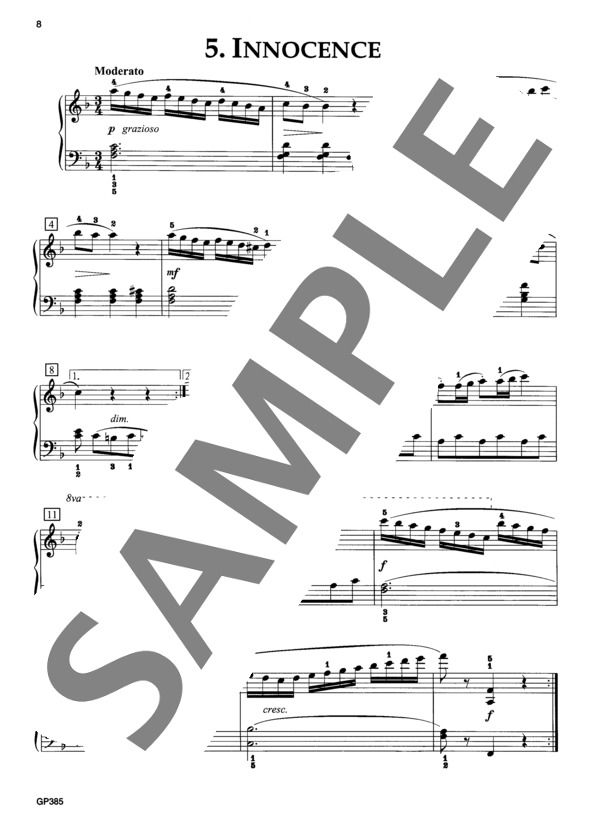 無邪気 ~「25の練習曲」より~ (ヨハン・フリートリッヒ・フランツ・ブルグミュラー) / ピアノソロ 初〜中級 - サンプル譜面 2/2