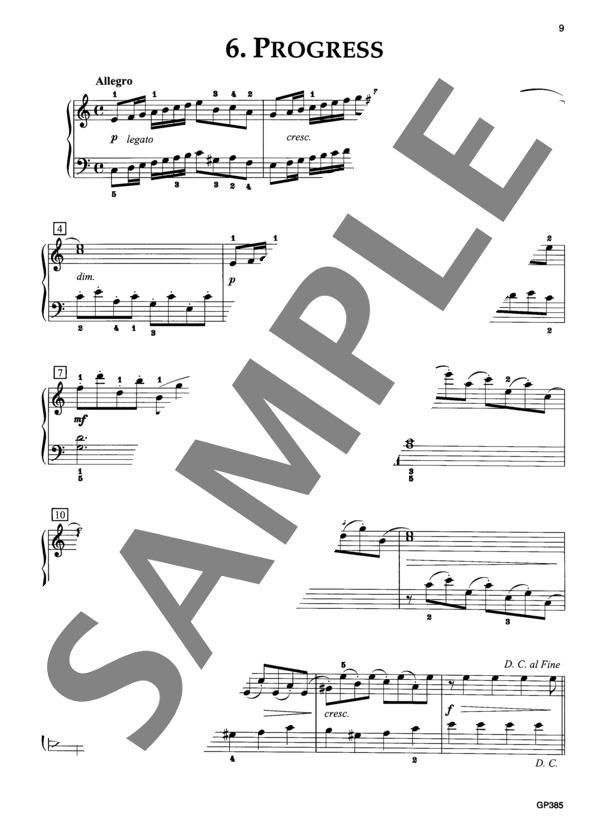 前進 ~「25の練習曲」より~ (ヨハン・フリートリッヒ・フランツ・ブルグミュラー) / ピアノソロ 初〜中級 - サンプル譜面 2/2