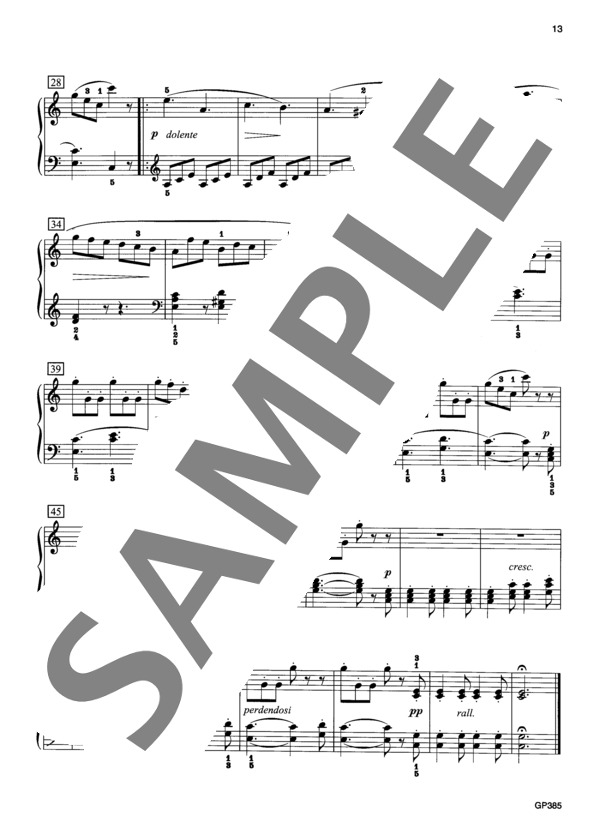 狩 ~「25の練習曲」より~ (ヨハン・フリートリッヒ・フランツ・ブルグミュラー) / ピアノソロ 初〜中級 - サンプル譜面 3/3