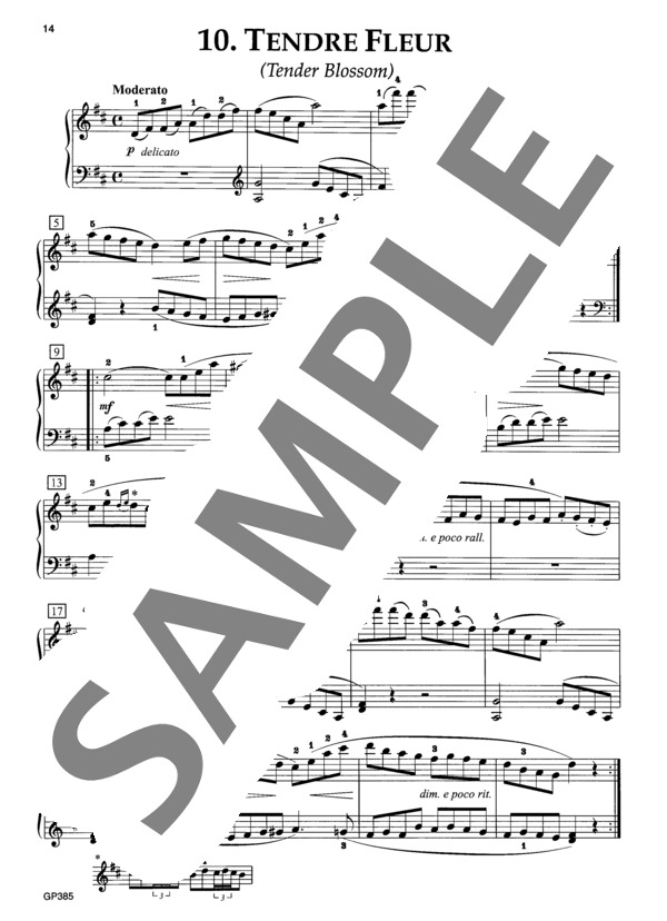 やさしい花 ~「25の練習曲」より~ (ヨハン・フリートリッヒ・フランツ・ブルグミュラー) / ピアノソロ 初〜中級 - サンプル譜面 2/2
