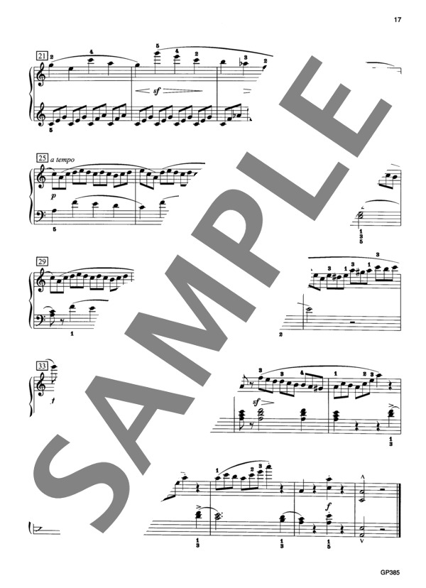 別れ ~「25の練習曲」より~ (ヨハン・フリートリッヒ・フランツ・ブルグミュラー) / ピアノソロ 初〜中級 - サンプル譜面 3/3