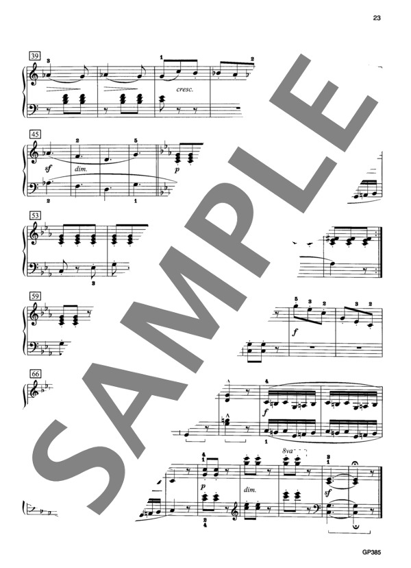 バラード ~「25の練習曲」より~ (ヨハン・フリートリッヒ・フランツ・ブルグミュラー) / ピアノソロ 初〜中級 - サンプル譜面 3/3